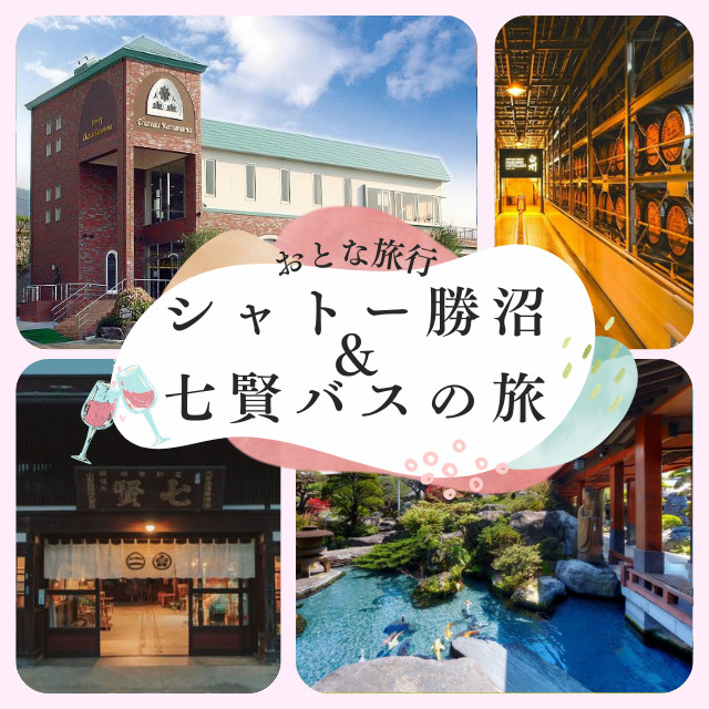 石和温泉に泊まる！シャトー勝沼＆七賢訪問バスの旅２日間