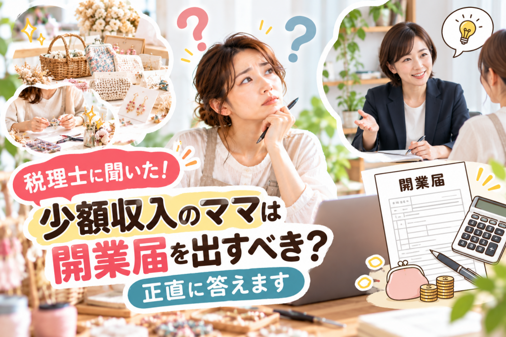 税理士に聞いた！少額収入のママは開業届を出すべき？正直に答えます