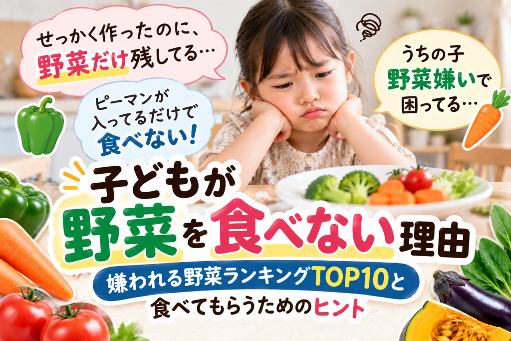 子どもが嫌いな野菜ランキングTOP10！嫌いな理由と食べてもらうコツ