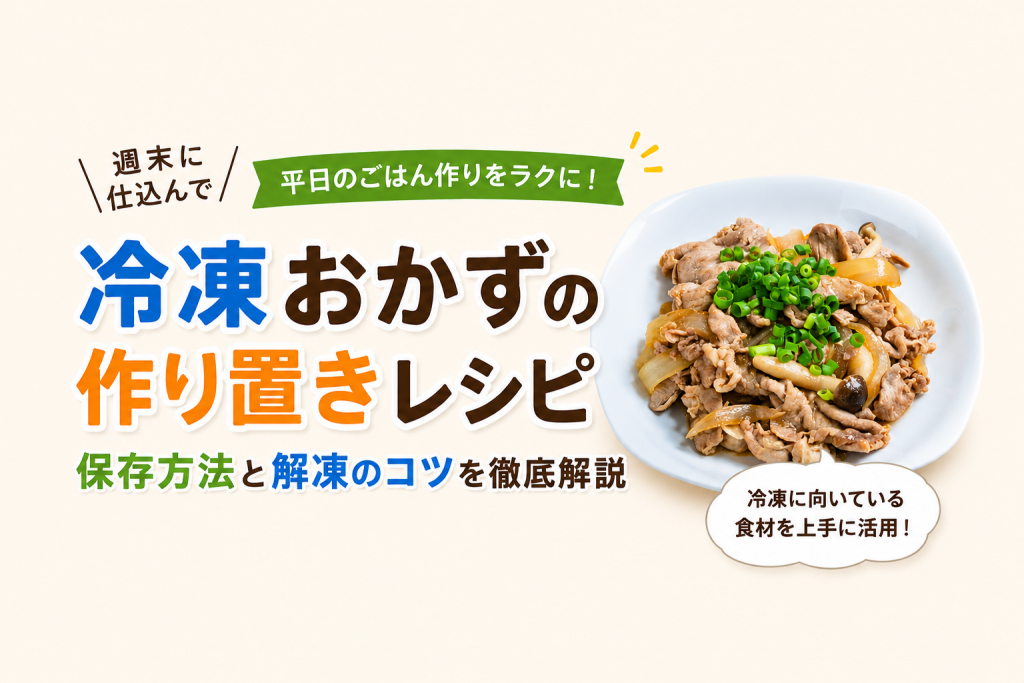 冷凍おかずで平日が変わる！簡単レシピと冷凍のコツまとめ