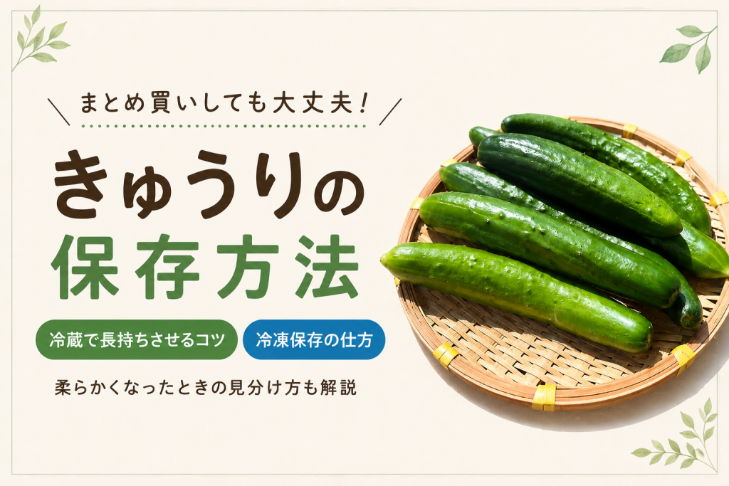 きゅうりの保存方法を野菜ソムリエが解説！冷蔵・冷凍・長持ちさせるコツ